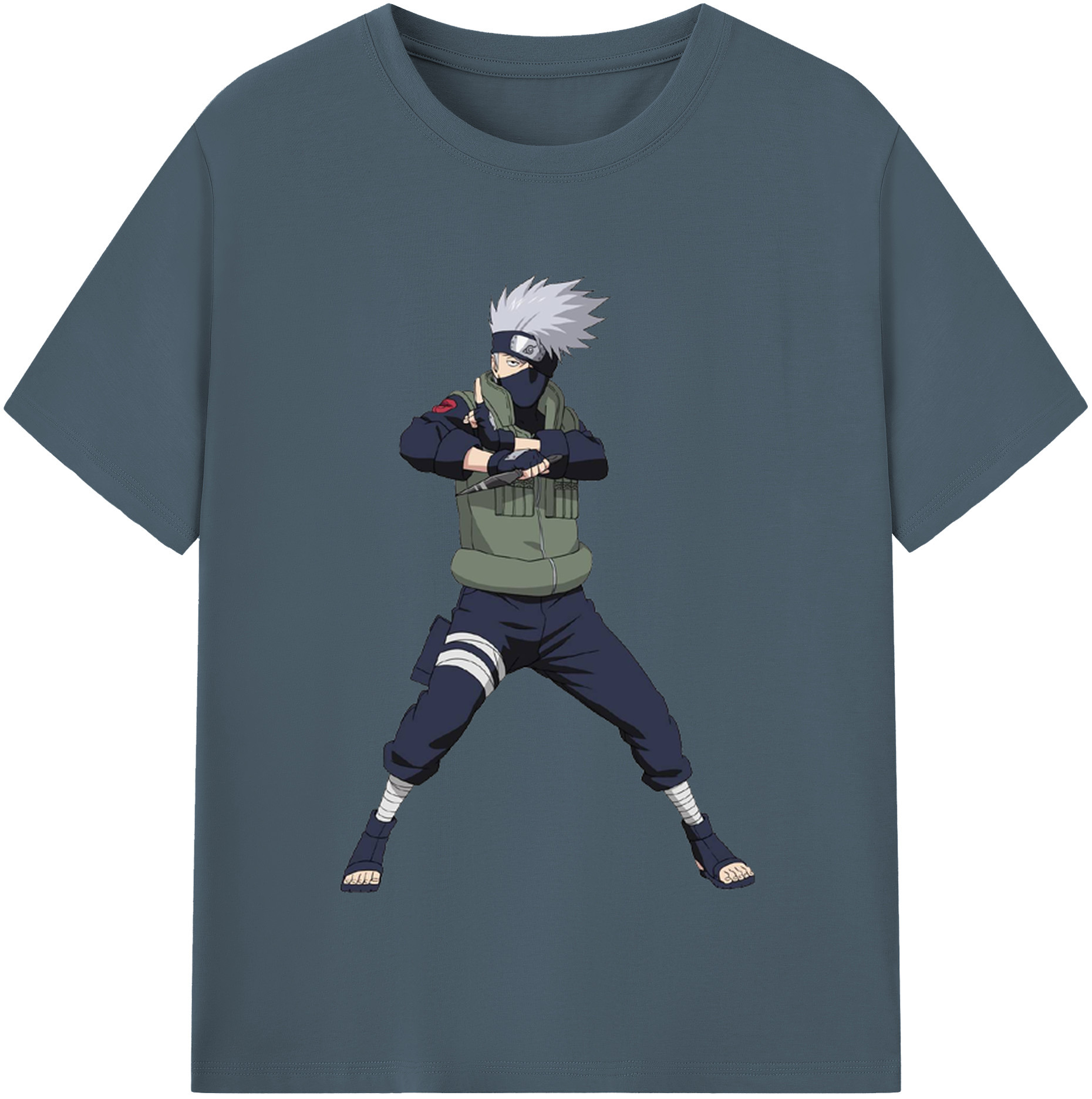 （画像用） NARUTO -ナルト- はたけ カカシ Hatake Kakashi 綿100％半袖Tシャツ（フロントプリント）